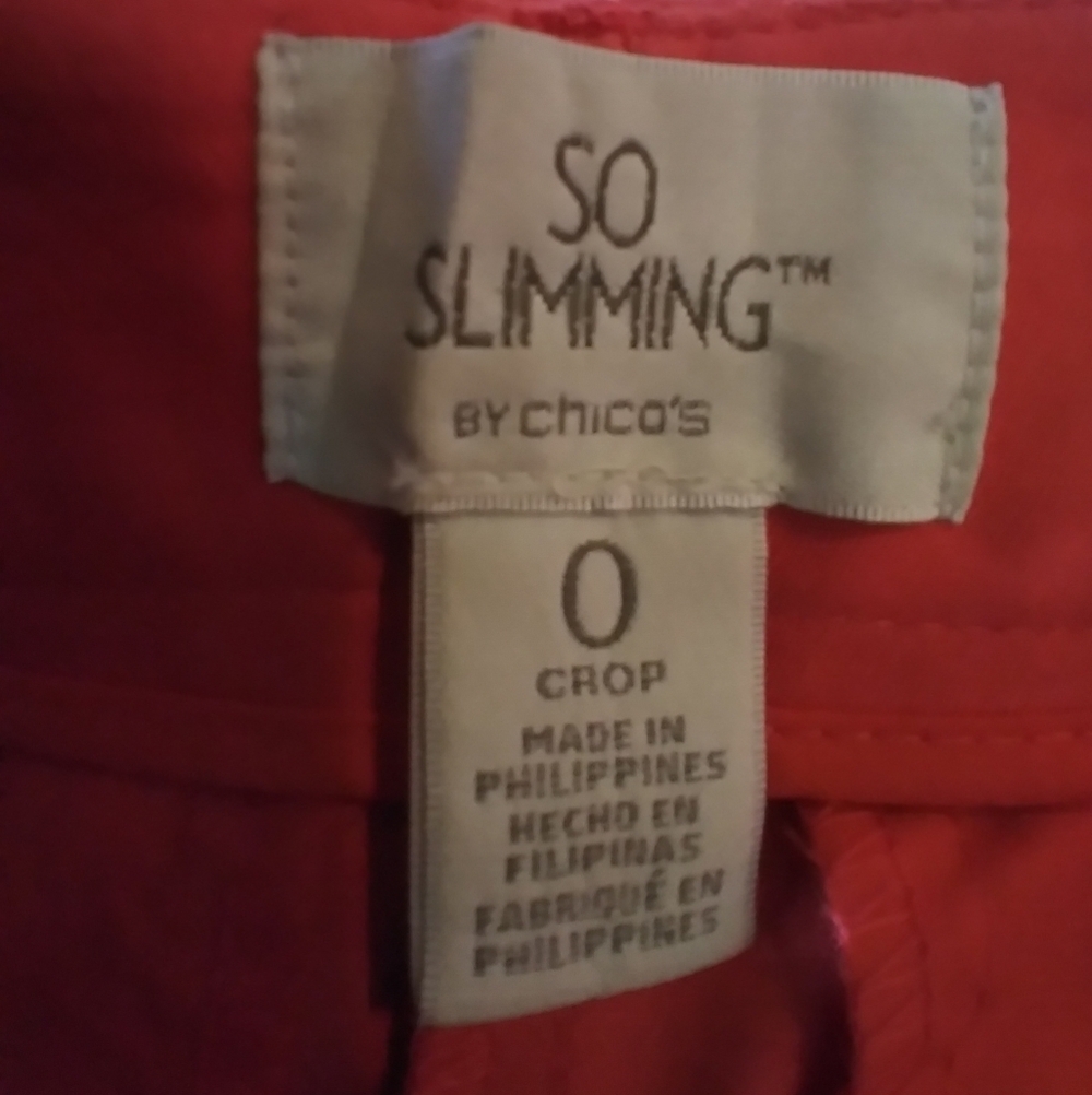 so Slimming by Chico's orange dress pants - Picture 2 of 10